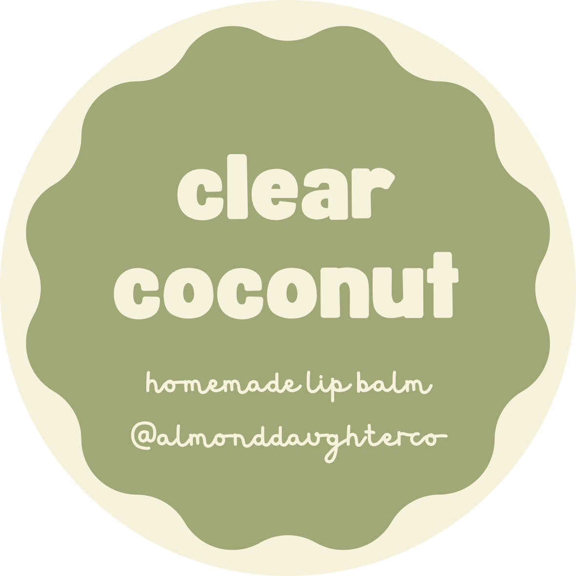 clear coconut lip balm